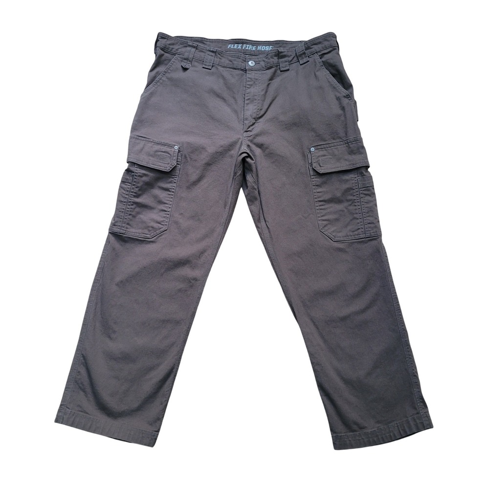 Duluth Trading Mens 40x30 Flex Fire Hose Cargo Pants Brown